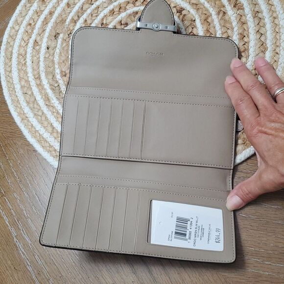 Coach Morgan Slim Wallet,  Color Stone, NWT - Picture 5 of 8